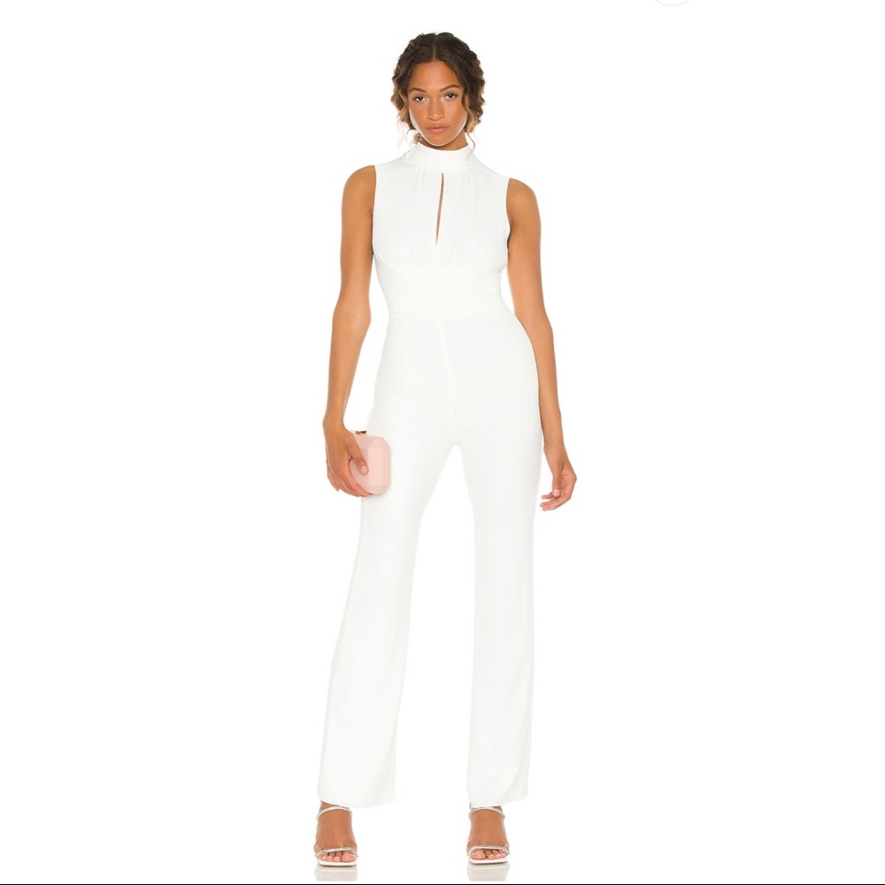 Samira Jumpsuit in Ivory Amanda Uprichard Size M